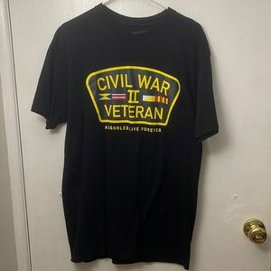 Assholes Live Forever Men’s T-shirt. Worn.